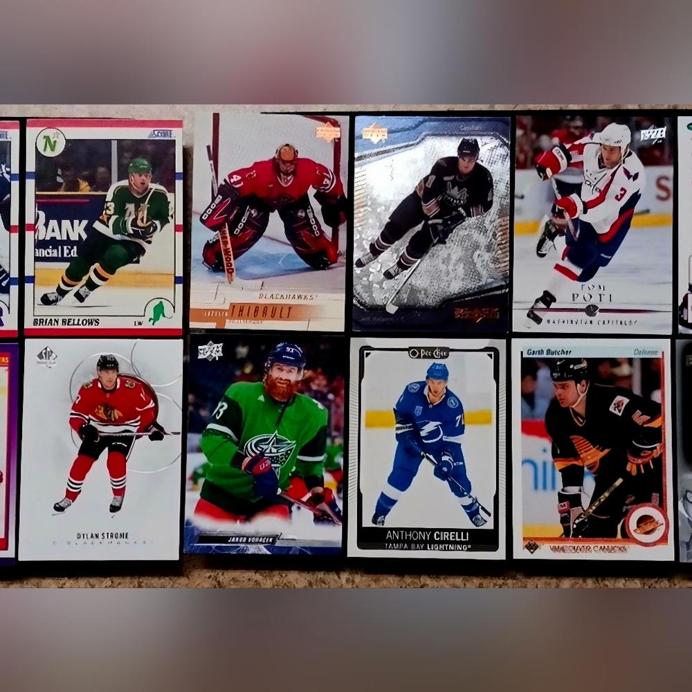 20 Card Lot! NHL Hockey Trading Cards. Diverse Collection of Players w/Stats NWT